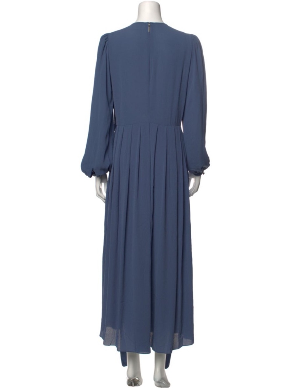kate spade Slate Blue Long-Sleeve Pleated Maxi Dress